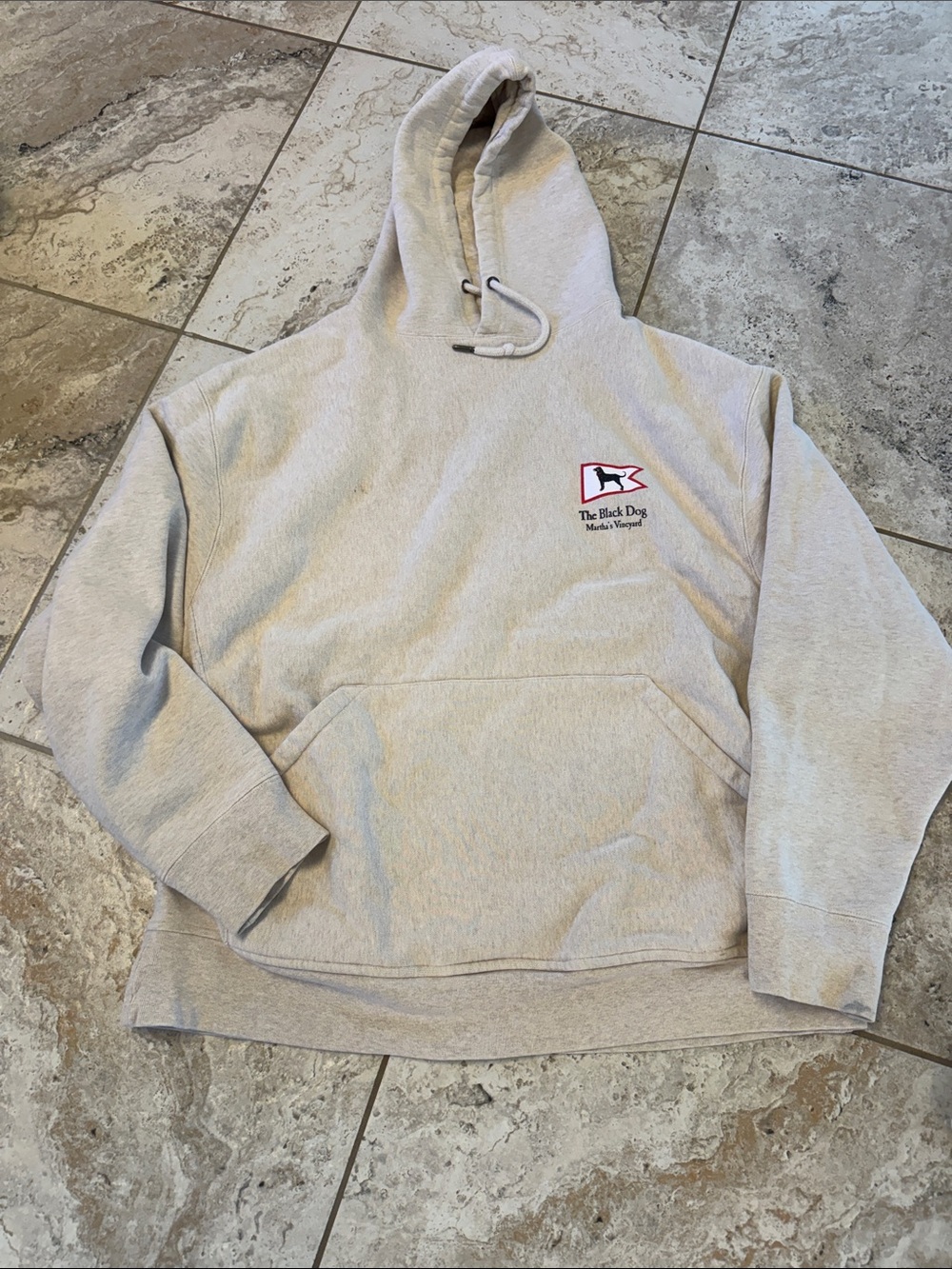 The Authentic Black Dog Heavyweight Cream Pullover Hoodie